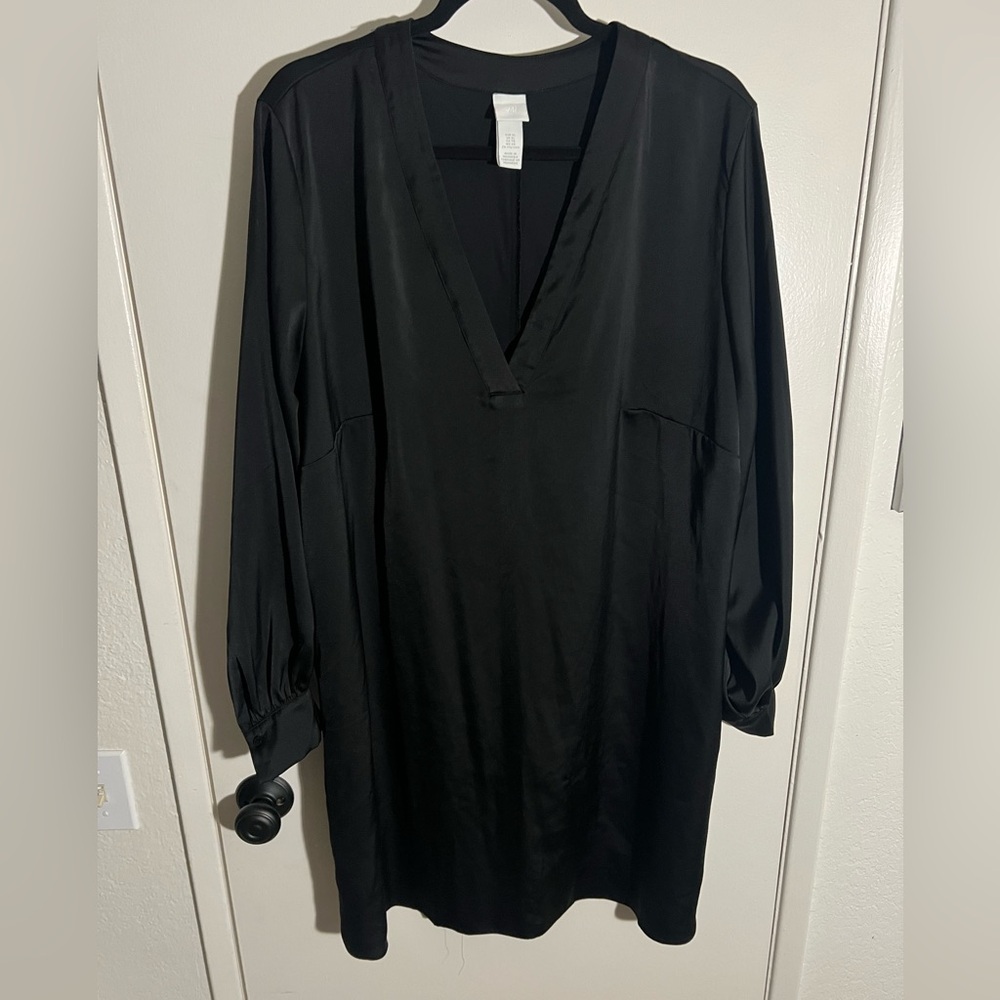 H&M Classic Satin Black Mini Dress
